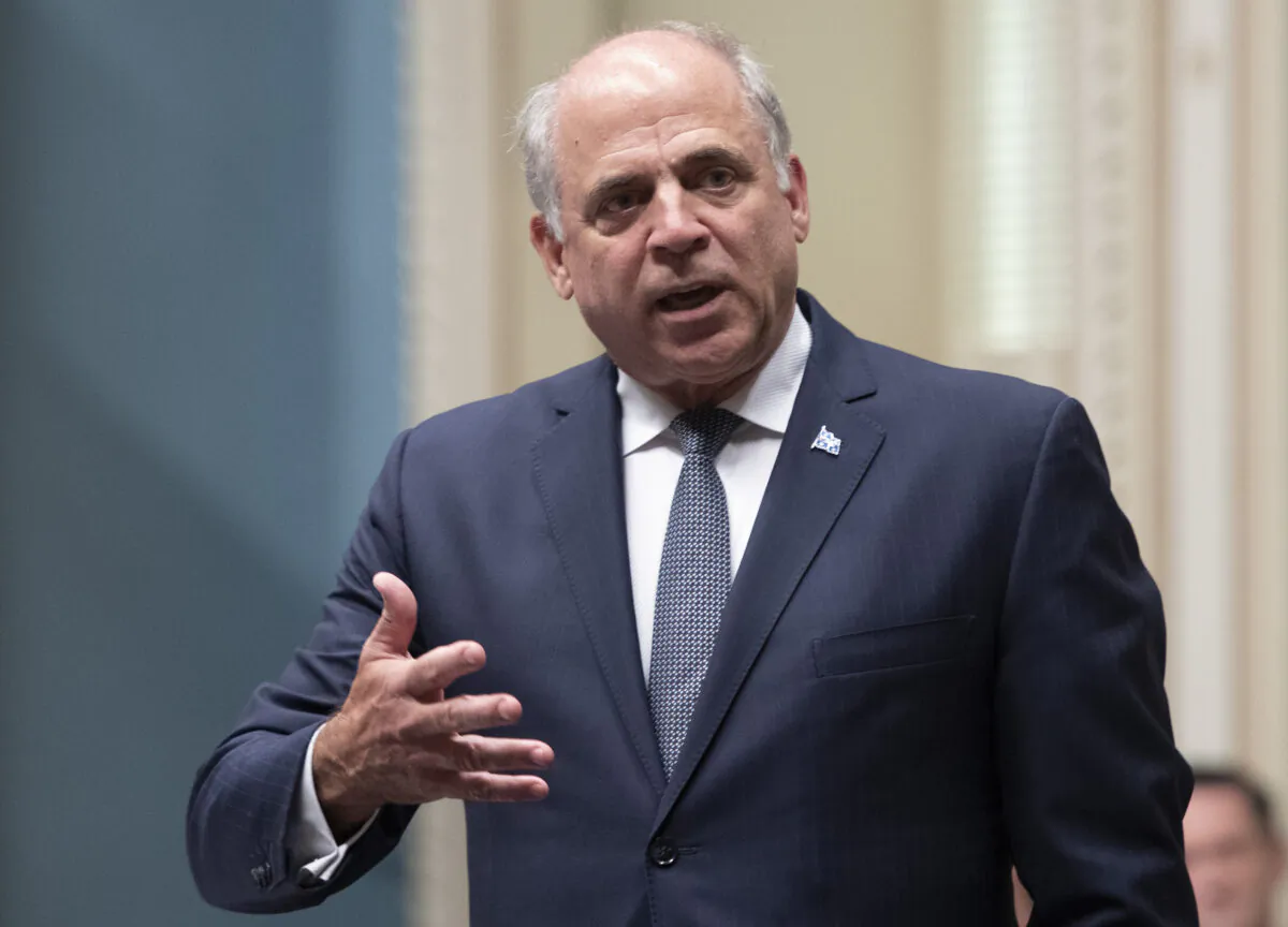 Quebec Economy and Innovation Minister Pierre Fitzgibbon responds to the opposition during question period at the National Assembly in Quebec City, Tuesday, Sept. 15, 2020. (The Canadian Press/Jacques Boissinot)