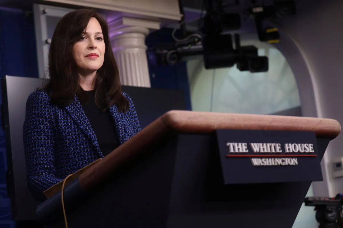 White House Deputy National Security Adviser for Cyber and Emerging Technology Anne Neuberger speaks at a briefing at the White House in Washington on Feb. 17, 2021.(Leah Millis/Reuters)