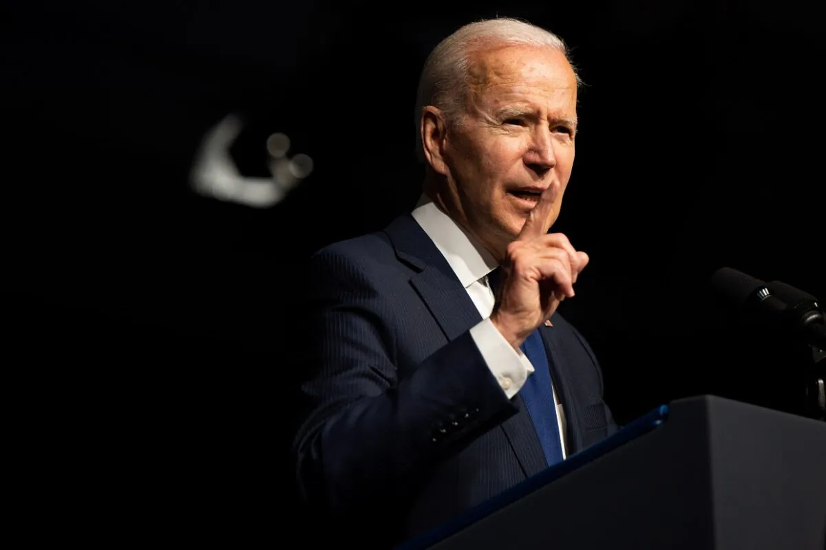 President Joe Biden speaks at a rally during commemorations of the 100th anniversary of the Tulsa Race Massacre in Tulsa, Oklahoma, on June 1, 2021. (Brandon Bell/Getty Images)