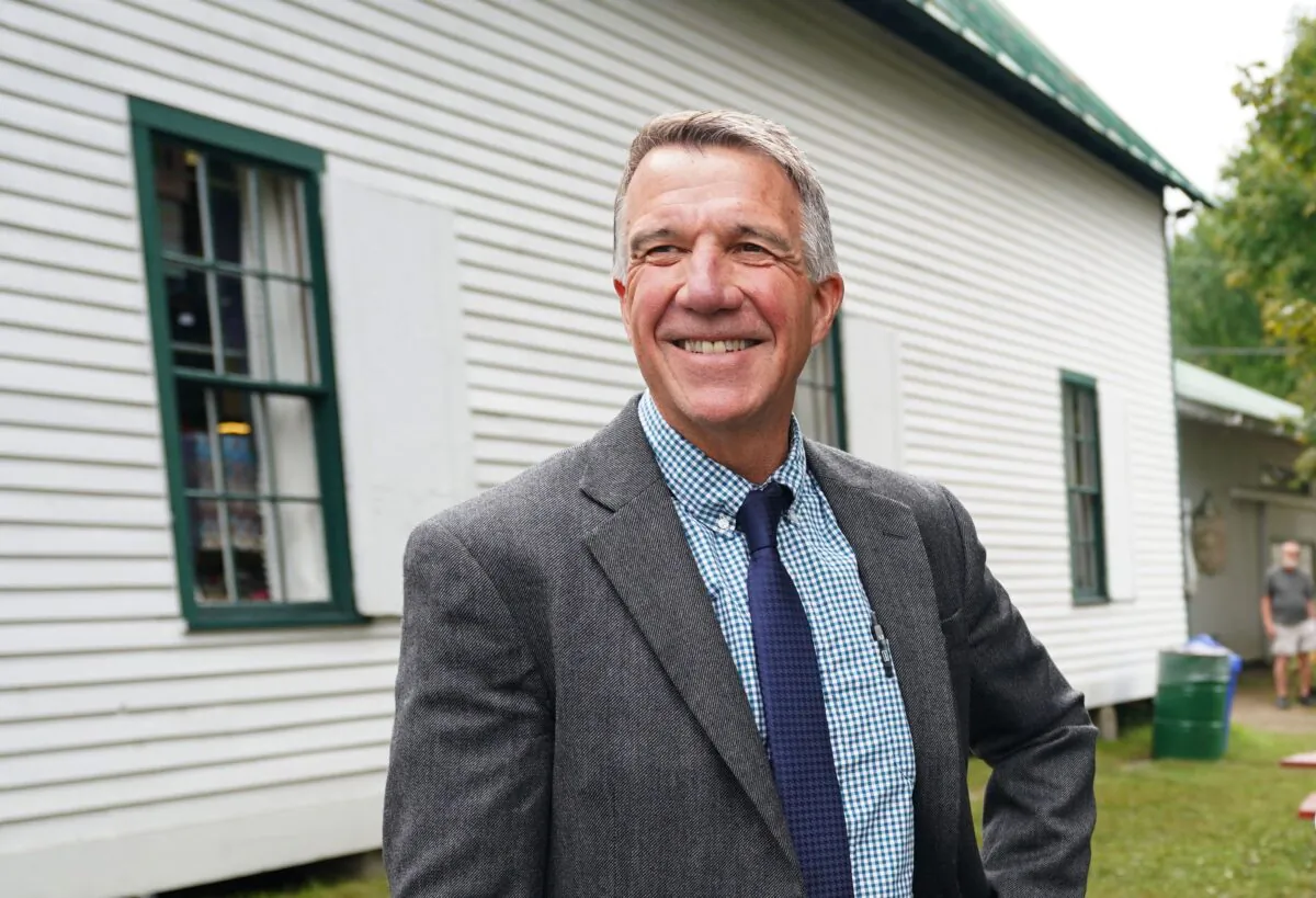 Vermont Gov. Phil Scott poses at the Tunbridge World's Fair in Tunbridge, Vt., on Sept. 14, 2018. (Don Emmert/AFP via Getty Images)