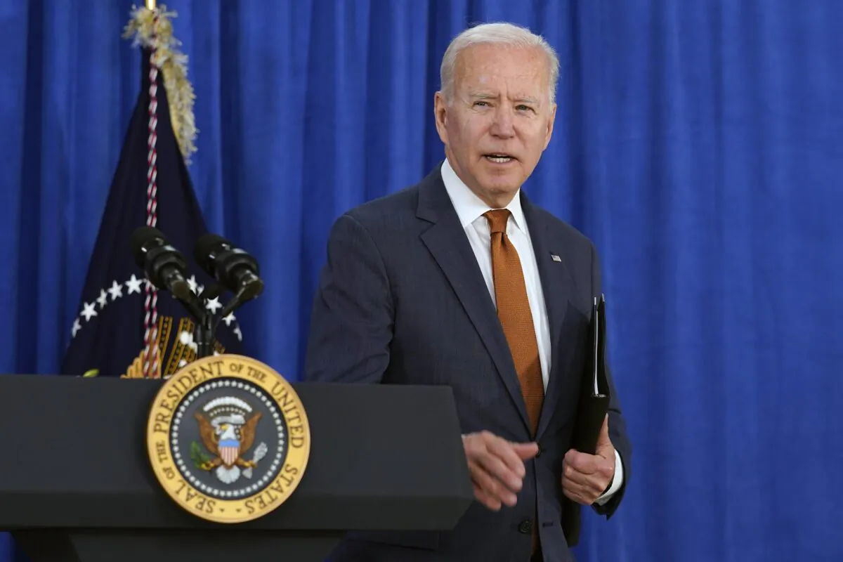 President Joe Biden walks away after talking about the May jobs report from the Rehoboth Beach Convention Center in Rehoboth Beach, Del., on June 4, 2021. (Susan Walsh/AP Photo)