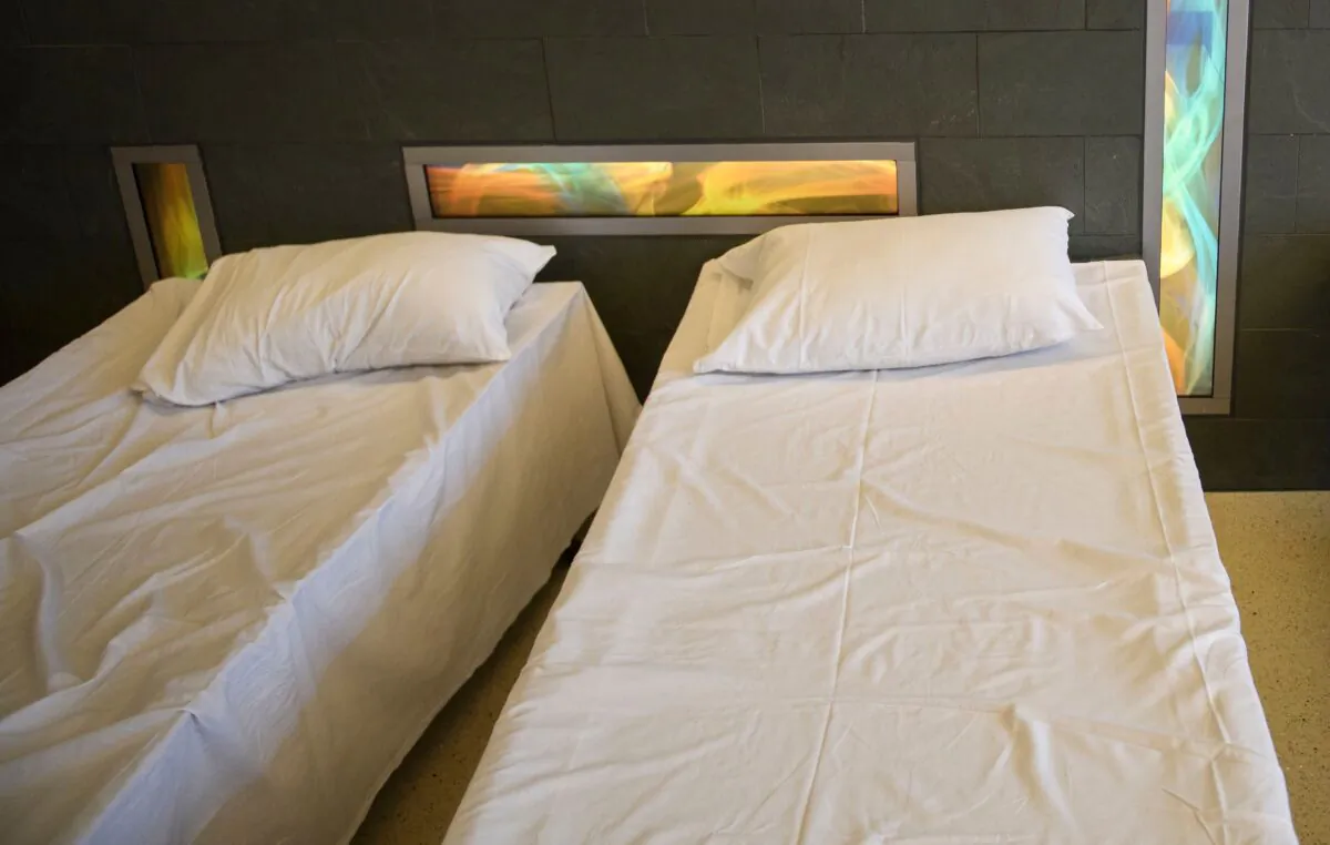 Hospital beds in a file photo. (Patrick T. Fallon/AFP via Getty Images)