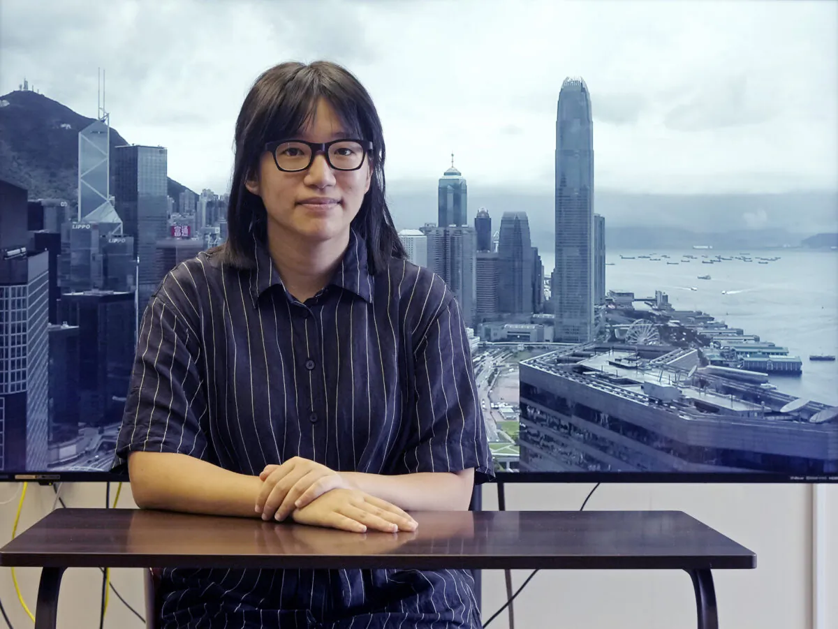 Tonyee Chow Hang Tung, Vice Chairperson of the Hong Kong Alliance in Support of the Democratic Patriotic Movements of China (the Alliance) poses after an interview in Hong Kong, on May 24, 2021. (Vincent Yu/AP Photo)