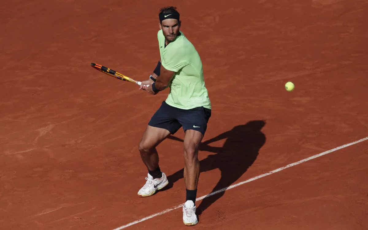 Spain's Rafael Nadal in action during his third round match against Great Britain's Cameron Norrie on day 7 of the 2021 French Open at Roland Garros in Paris, France, on June 5, 2021. (Benoit Tessier/Reuters)
