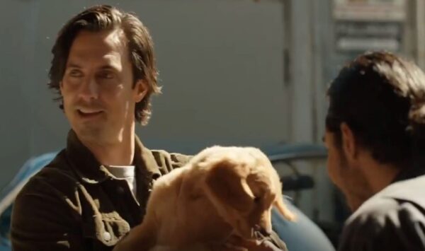 Man with puppy