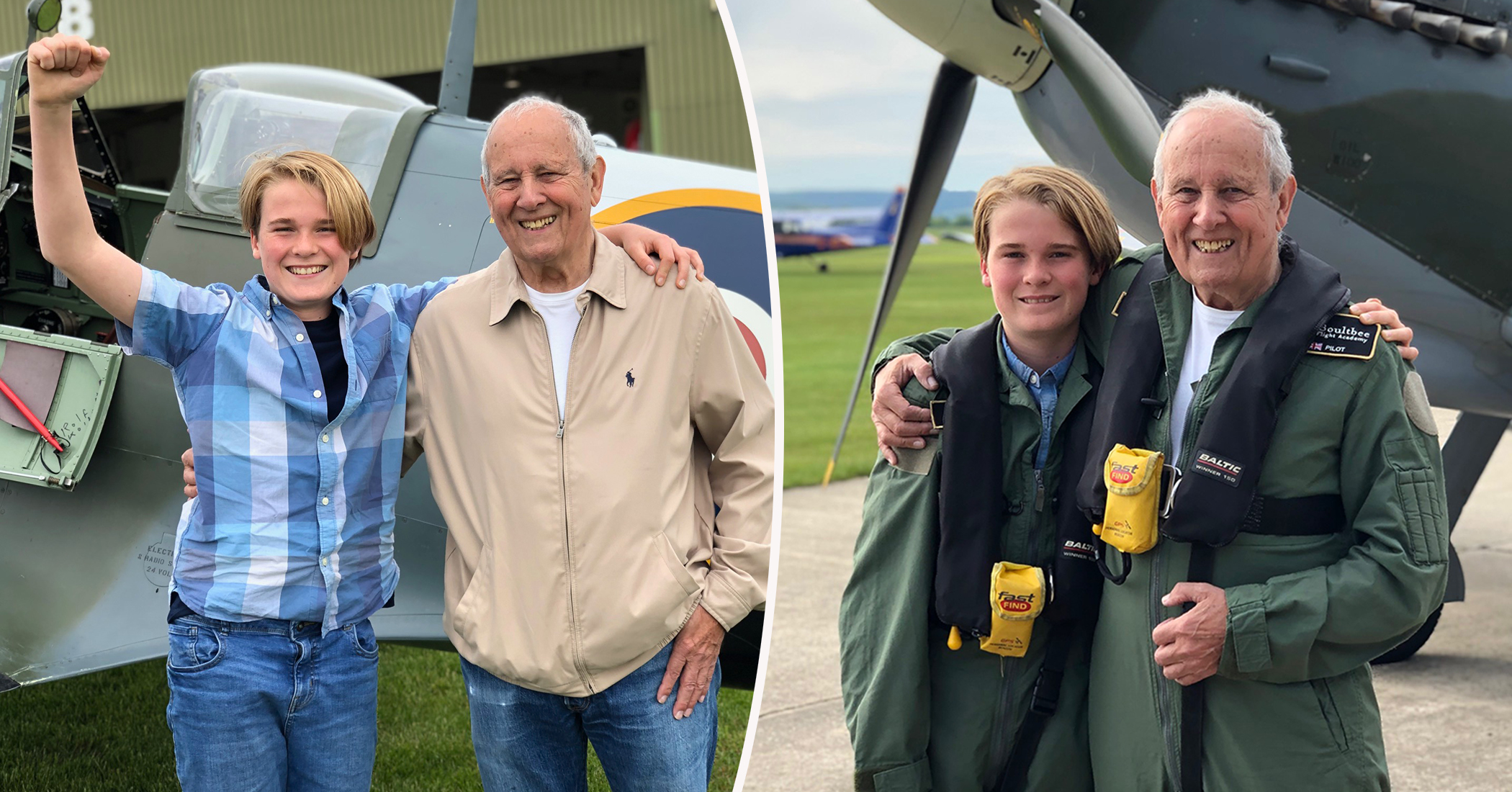 Boy, 12, Helps His Grandfather Fulfil His Dream of Flying a Spitfire for His 80th Birthday - Vimarsana News