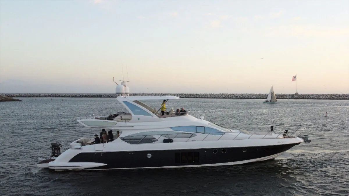 The Princessa yacht leaves Marina del Rey, Calif., and heads out to sea. (Courtesy of Margot Black)
