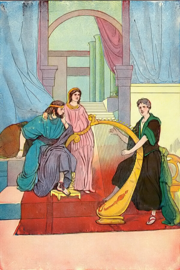 David_plays_the_harp_for_King_Saul