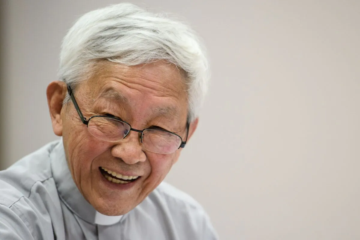 Cardinal Joseph Zen, former bishop of Hong Kong, speaks during a press conference at the Salesian House of Studies in Hong Kong on Sept. 26, 2018. (Anthony Wallace/AFP via Getty Images)