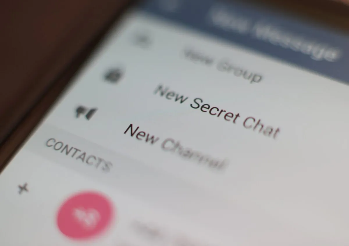 Secret chat channels displayed on a screen in this undated photo. (Yui Mok/PA)