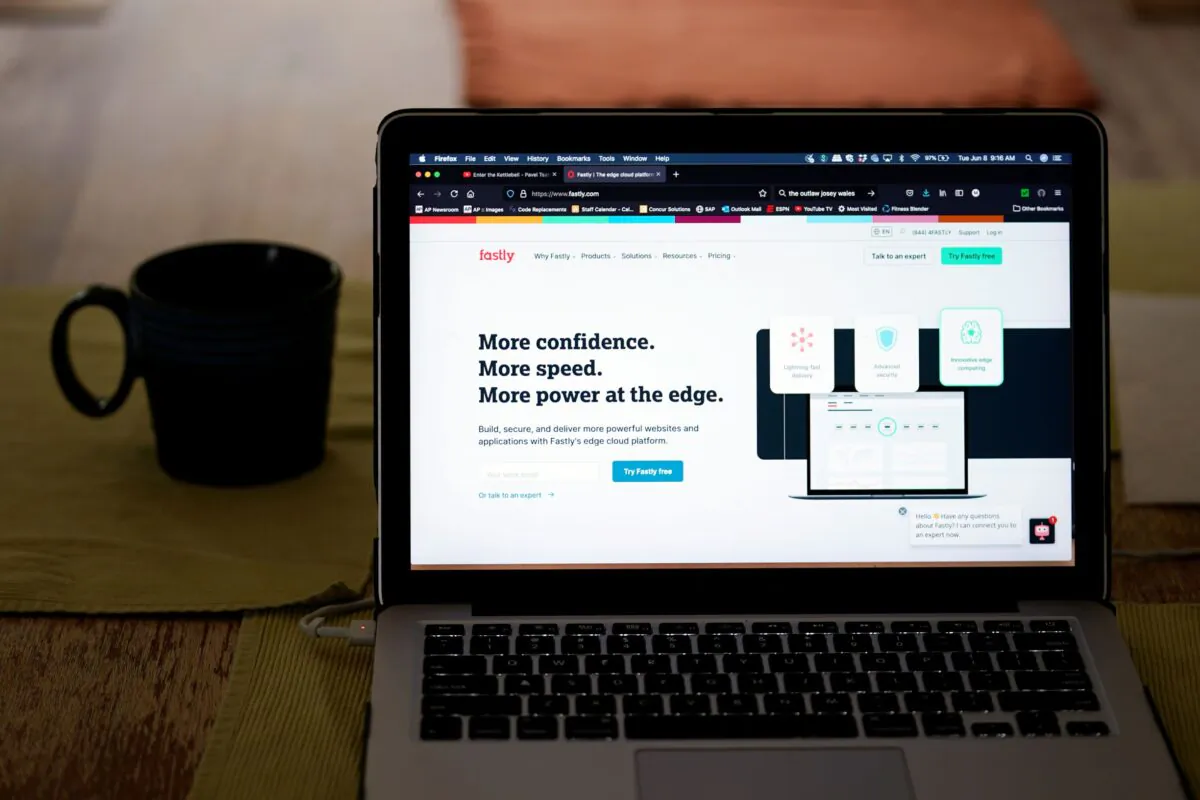 The Fastly home page is seen in Los Angeles, Calif., on June 8, 2021. (Marcio Jose Sanchez/AP Photo)