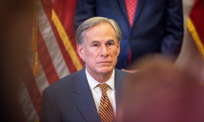 Texas Gov. Greg Abbott at the Texas State Capitol in Austin, Texas, on June 8, 2021. (Montinique Monroe/Getty Images)