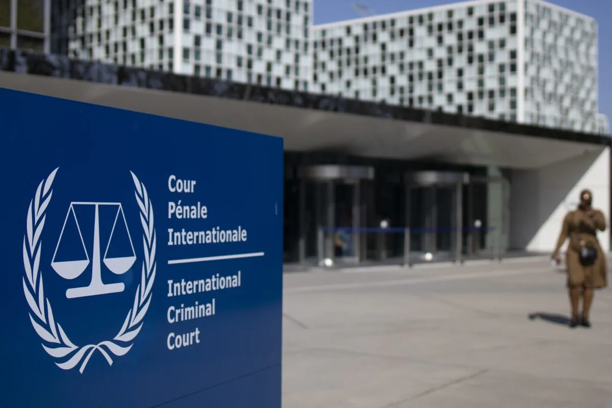 The exterior view of the International Criminal Court in The Hague, Netherlands, on March 31, 2021. (Peter Dejong/AP Photo)