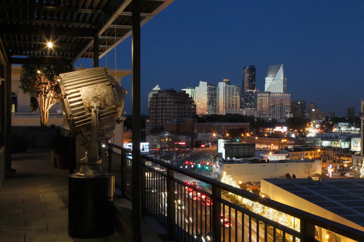 A general view from the rooftop veranda at the RH Atlanta: The Gallery at the Estate in Buckhead opening celebration in Atlanta, Ga., on Nov. 20, 2014. (Ben Rose/Getty Images for Restoration Hardware)
