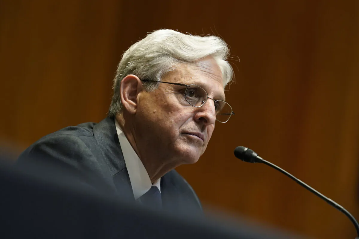 Attorney General Merrick Garland testifies during a Senate hearing in Washington on June 9, 2021. (Susan Walsh/Pool/Getty Images)