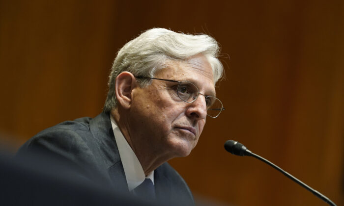 Attorney General Merrick Garland testifies during a Senate hearing in Washington on June 9, 2021. (Susan Walsh/Pool/Getty Images)