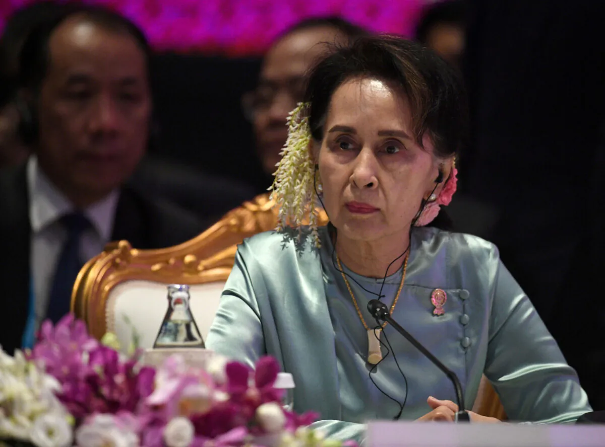 State Counsellor of Burma Aung San Suu Kyi attends the 22nd ASEAN Plus Three Summit in Bangkok, Thailand, Nov. 4, 2019. (Chalinee Thirasupa/Reuters)