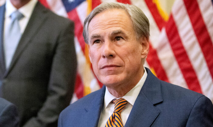 Texas Governor Greg Abbott speaks at a press conference at the Capitol in Austin, Texas, on June 8, 2021. (Montinique Monroe/Getty Images)