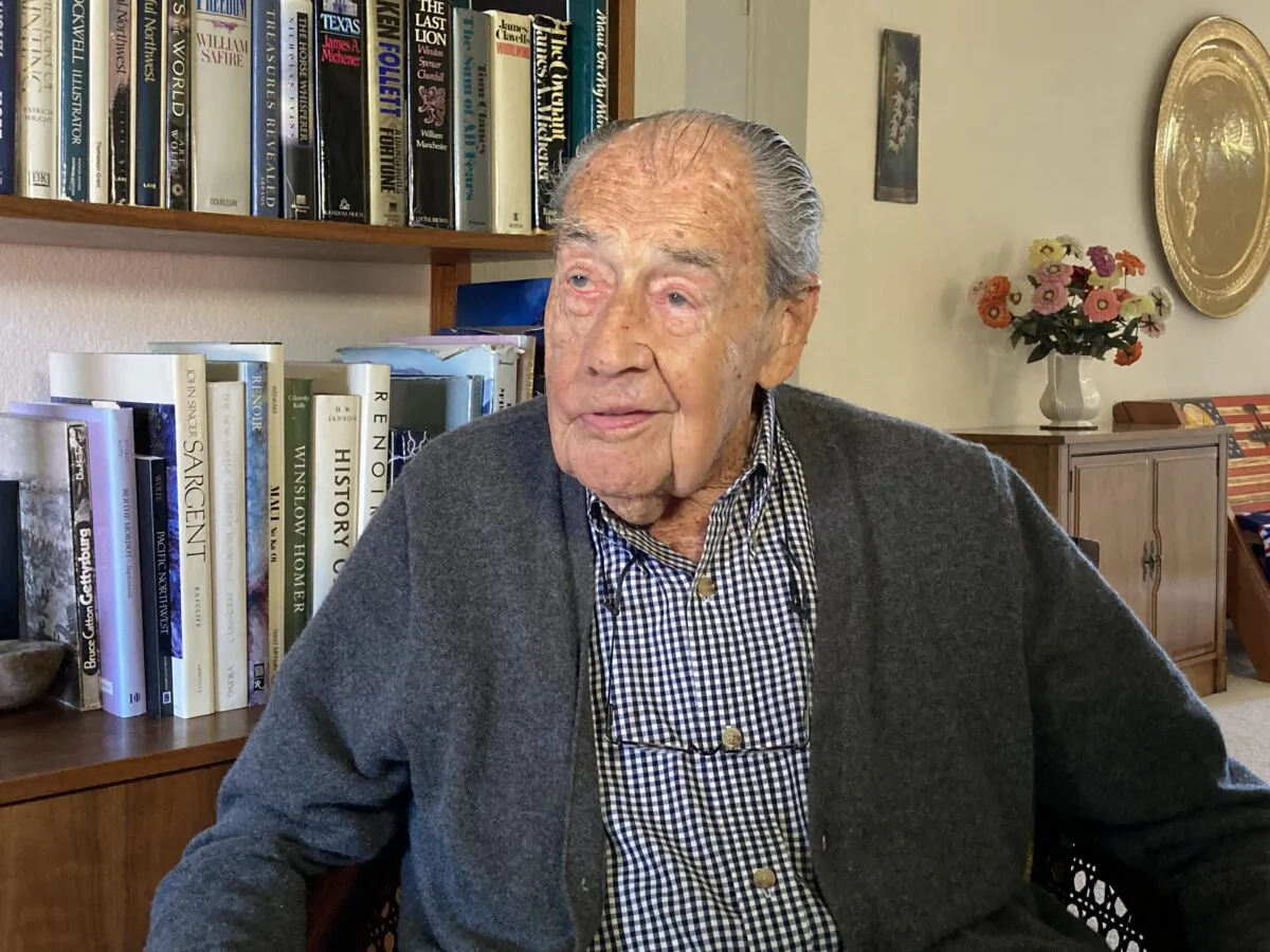 Retired Air Force Gen. Harry E. Goldsworthy in Riverside, Calif., on June 3, 2021. (Linda Jiang/The Epoch Times)