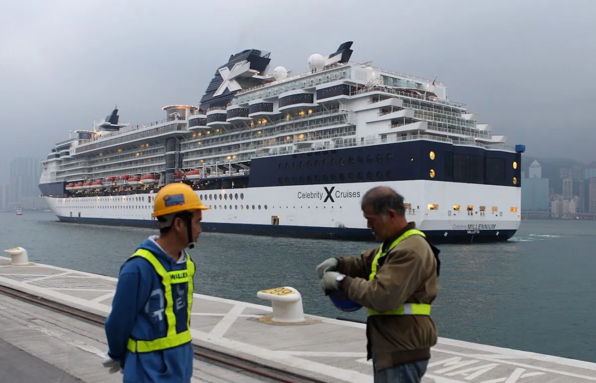 The 'Celebrity Millennium' ship in Hong Kong on March 16, 2013. (Dale de la Rey/AFP via Getty Images)