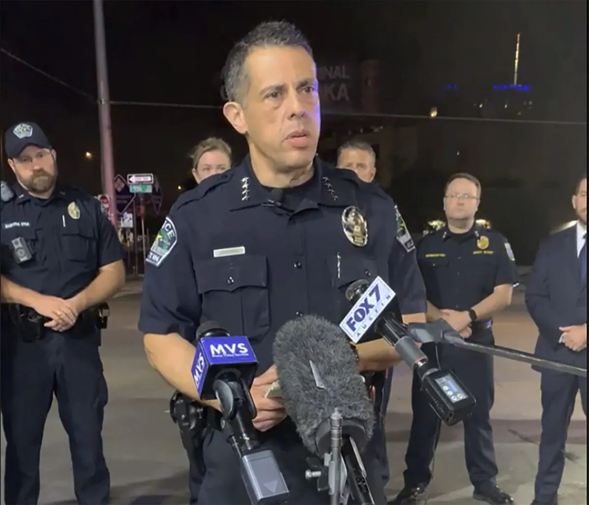 Interim Austin Police Chief Joseph Chacon is seen in Austin, Texas, on June 12, 2021. (Austin Police Department via AP)