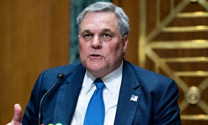 Charles Rettig, commissioner of the Internal Revenue Service, testifies during a Senate Finance Committee hearing on Capitol Hill in Washington on June 8, 2021. (Tom Williams/Pool/AFP via Getty Images)