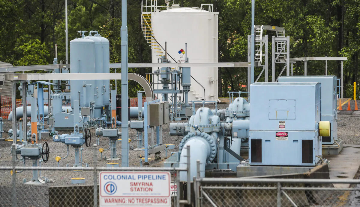 The Colonial Pipeline Smyrna Station in Cobb County, Ga., on May 10, 2021. (John Spink/The Atlanta Journal-Constitution/TNS)