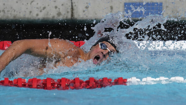 Ryan Lochte competes in the men's 200-meter final