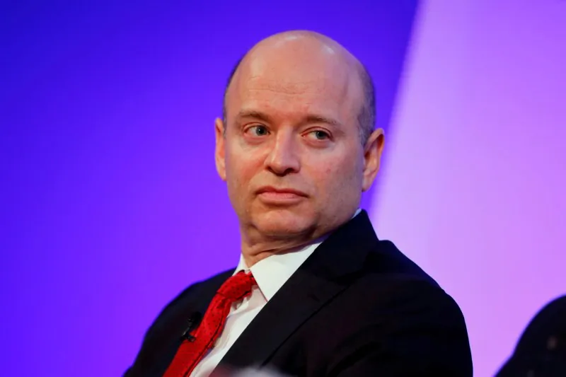 CEO of London Stock Exchange Group David Schwimmer speaks during an event to launch the private finance agenda for the 2020 United Nations Climate Change Conference (COP26) at Guildhall in London, Britain, on Feb. 27, 2020. (Tolga Akmen/Pool via Reuters)