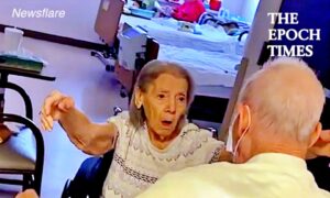 Emotional Reunion of Old Couple