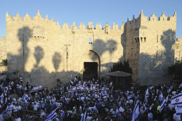 Israel flag march