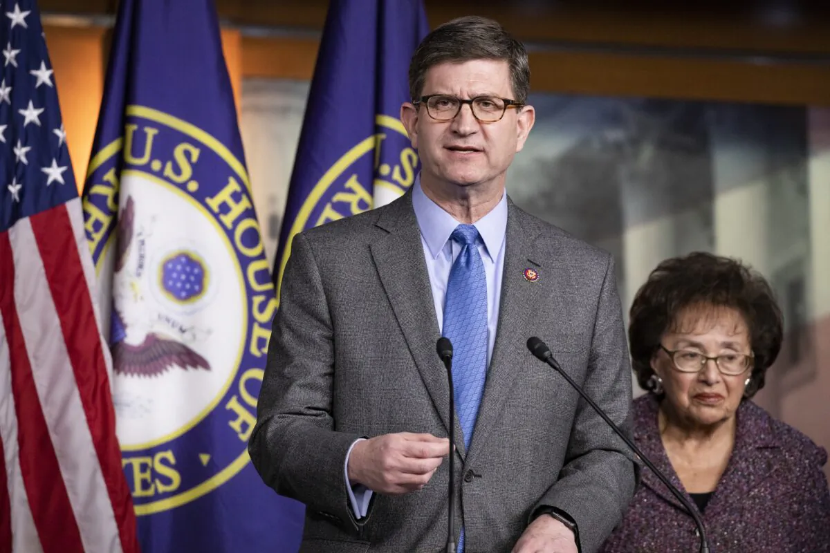 Rep. Brad Schneider (D-Ill.) speaks during a press conference in Washington on Jan. 28, 2020. (Samuel Corum/Getty Images)