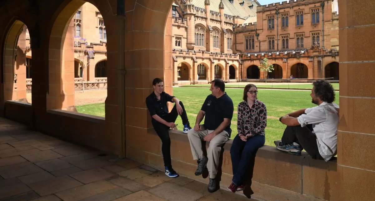 People at the University of Sydney in Sydney, Australia on Oct. 16, 2017. (AAP Image/Dean Lewins)