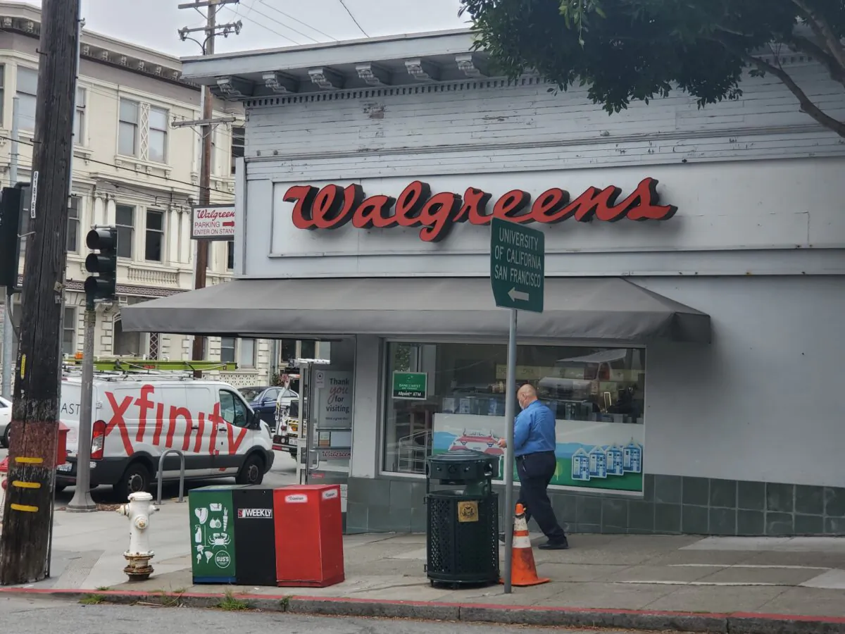 A Walgreens is seen in San Francisco on May 19, 2021. (Jason Blair/The Epoch Times)