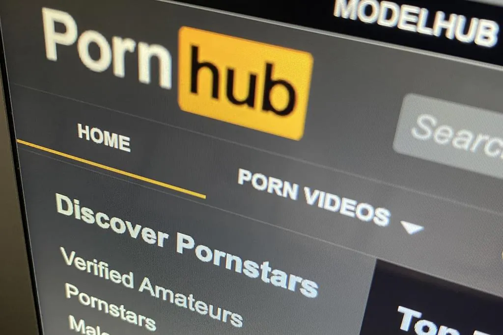The Pornhub website is shown on a computer screen in Toronto on December 16, 2020. (The Canadian Press)