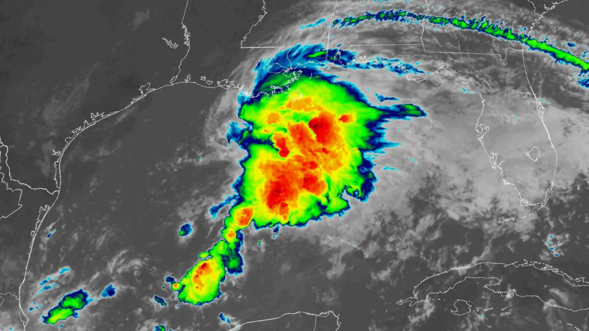 The Gulf of Mexico as seen by the GOES-16 satellite at 10:46 a.m. ET on June 18, 2021. (NOAA)