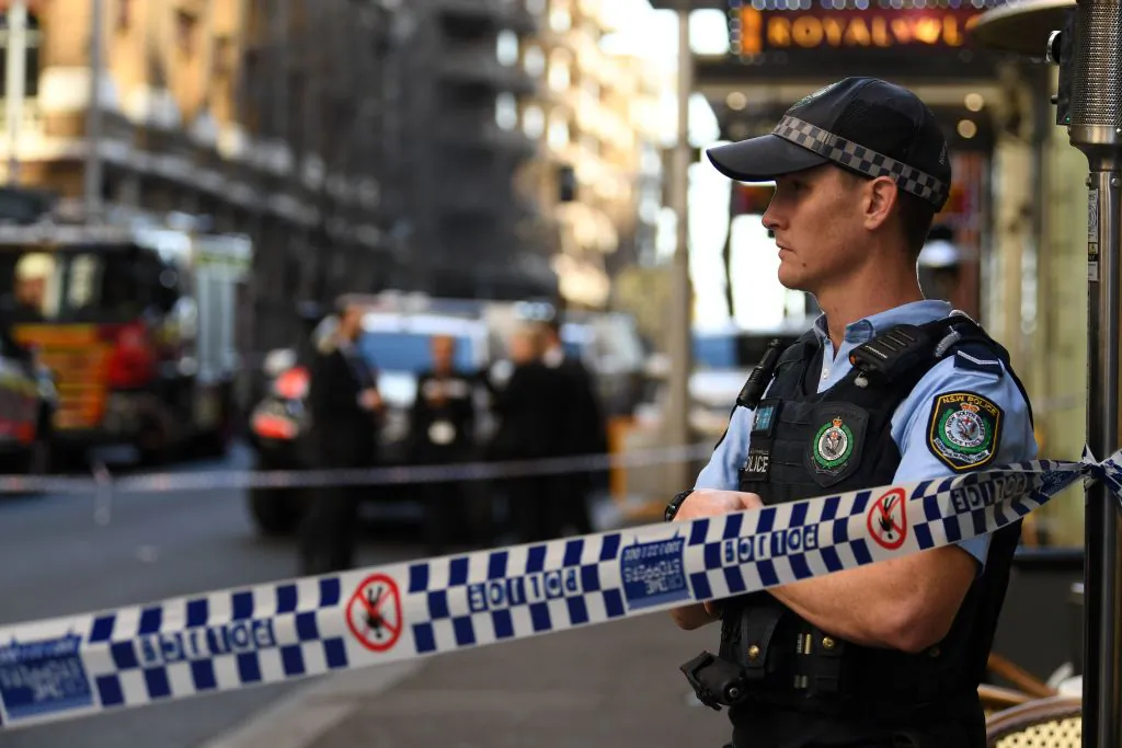Crime figure Bilal Hamze was gunned down in a hail of bullets in Sydney CBD by multiple persons in a black Audi on June 17, 2021 in Sydney, Australia. (Photo by Saeed KHAN / AFP via Getty Image)