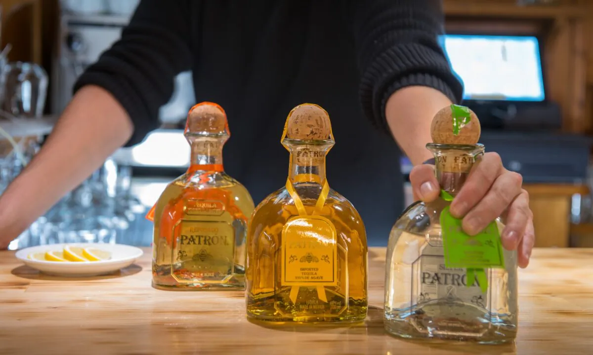 Bottles of Patron tequila. (Martin Silva Cosentino/Shutterstock)