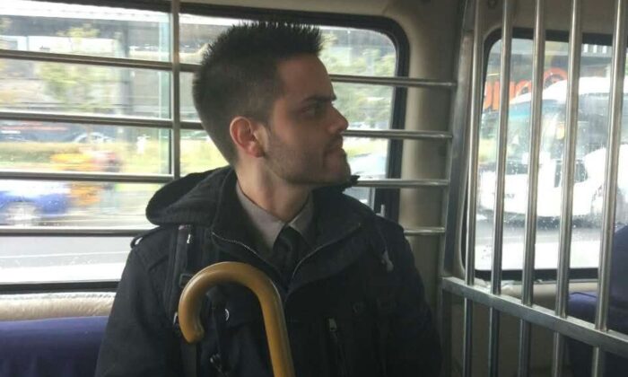 Steven Schaerer on the way to detention in China after being illegaly arrested. (Courtesy of Steven Schaerer)