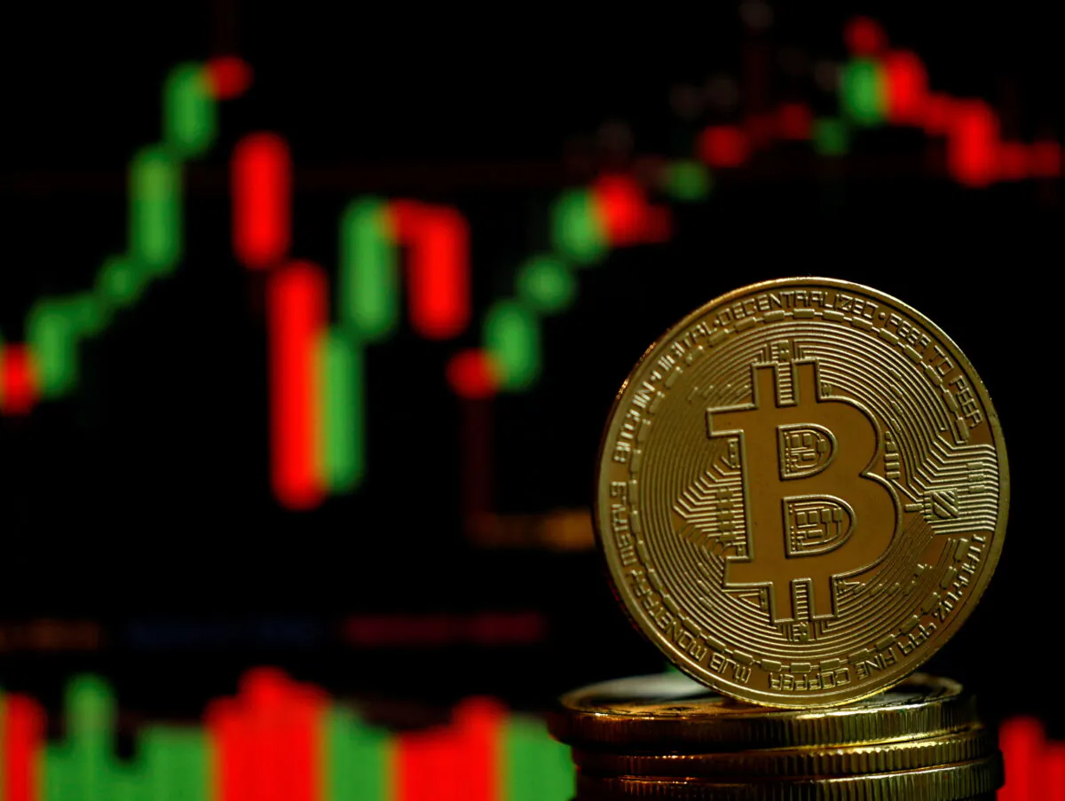 A representation of the virtual cryptocurrency bitcoin is seen in this picture illustration taken on June 14, 2021. (Edgar Su/Reuters)