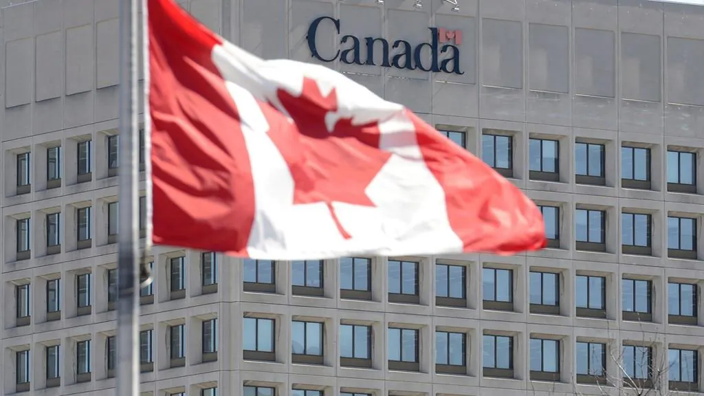 The facade of the headquarters of the Department of National Defence is pictured in Ottawa, on April 3, 2013. (The Canadian Press/Adrian Wyld)