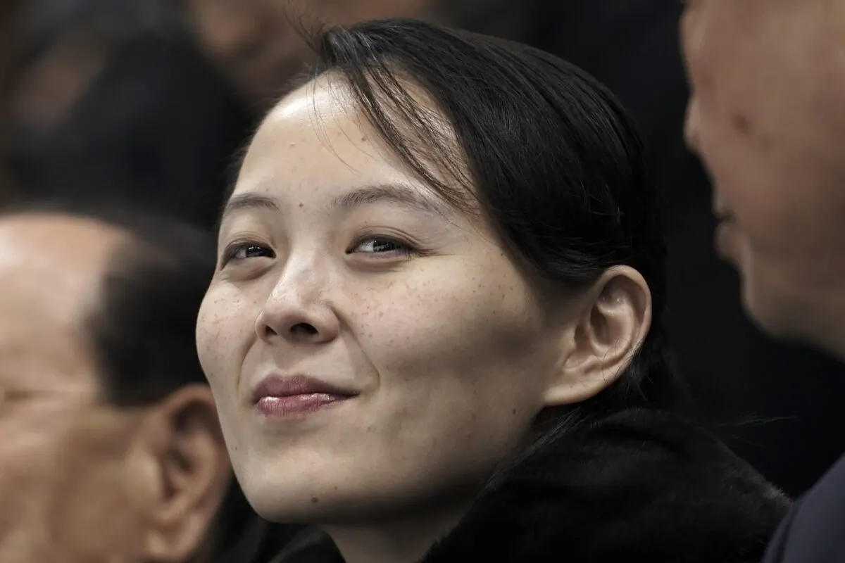 Kim Yo Jong, sister of North Korean leader Kim Jong Un, waits for the start of the preliminary round of the women's hockey game between Switzerland and the combined Koreas at the 2018 Winter Olympics in Gangneung, South Korea on Feb. 10, 2018. (Felipe Dana/AP Photo)
