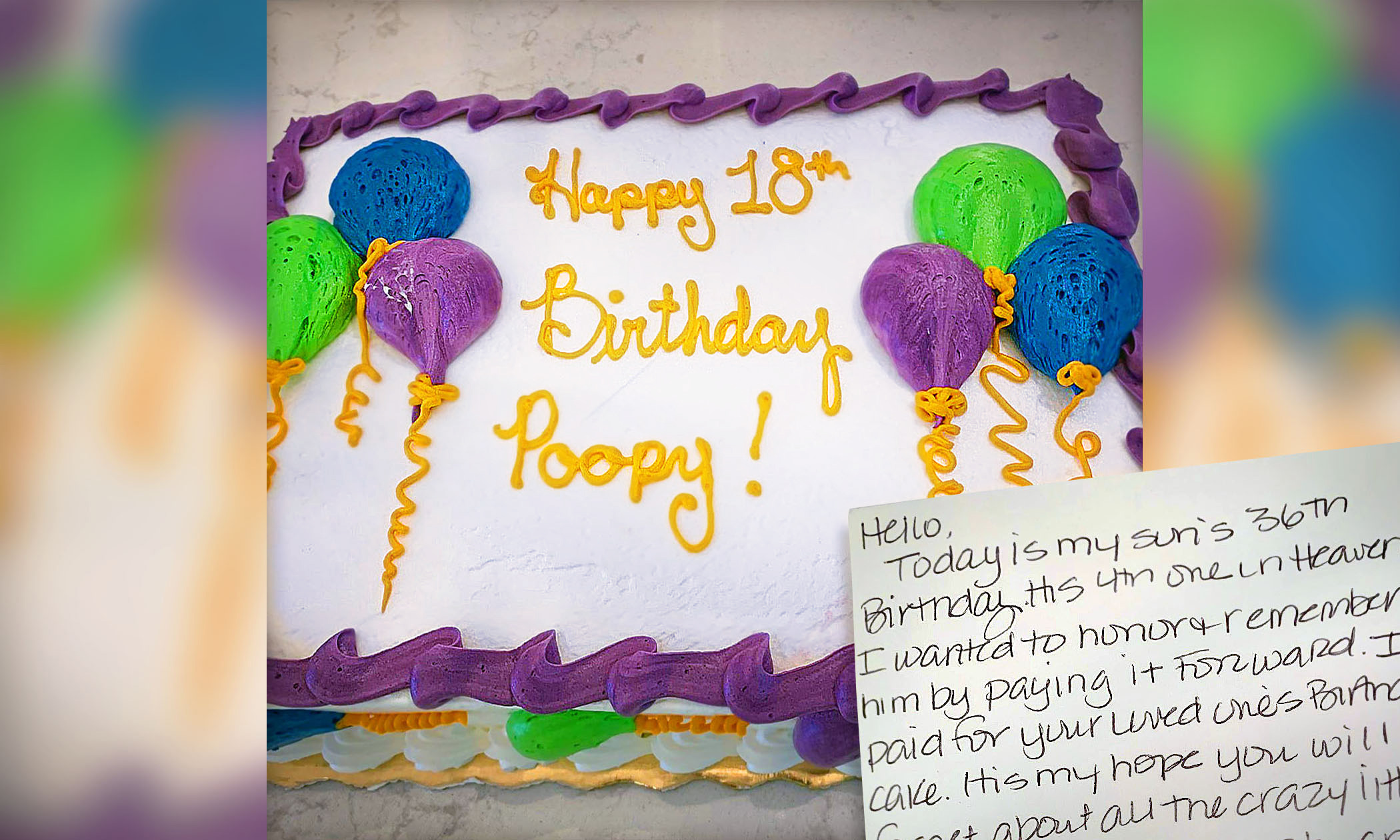 Mom Buys Birthday Cake From Publix For Son Finds Anonymous Note Inside That Brings Her To Tears