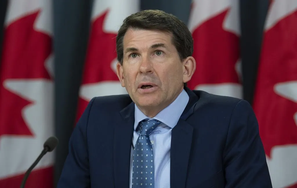 British Columbia Privacy Commissioner Michael McEvoy speaks during a news conference in Ottawa on April 25, 2019. McEvoy says he's considering launching an investigation into the use of facial recognition technology by the federal Liberals. (The Canadian Press/Adrian Wyld)