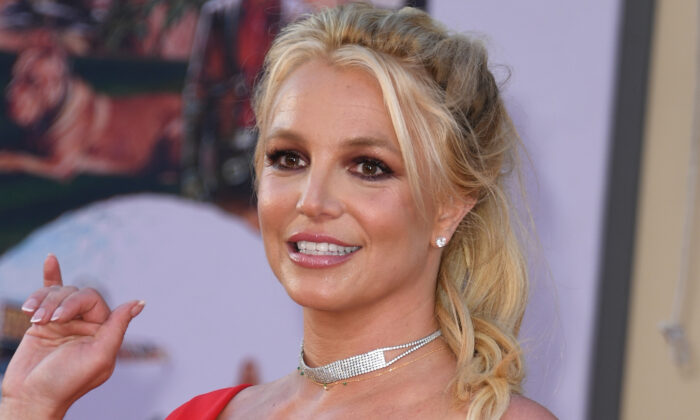 Singer Britney Spears arrives for the premiere of Sony Pictures' 