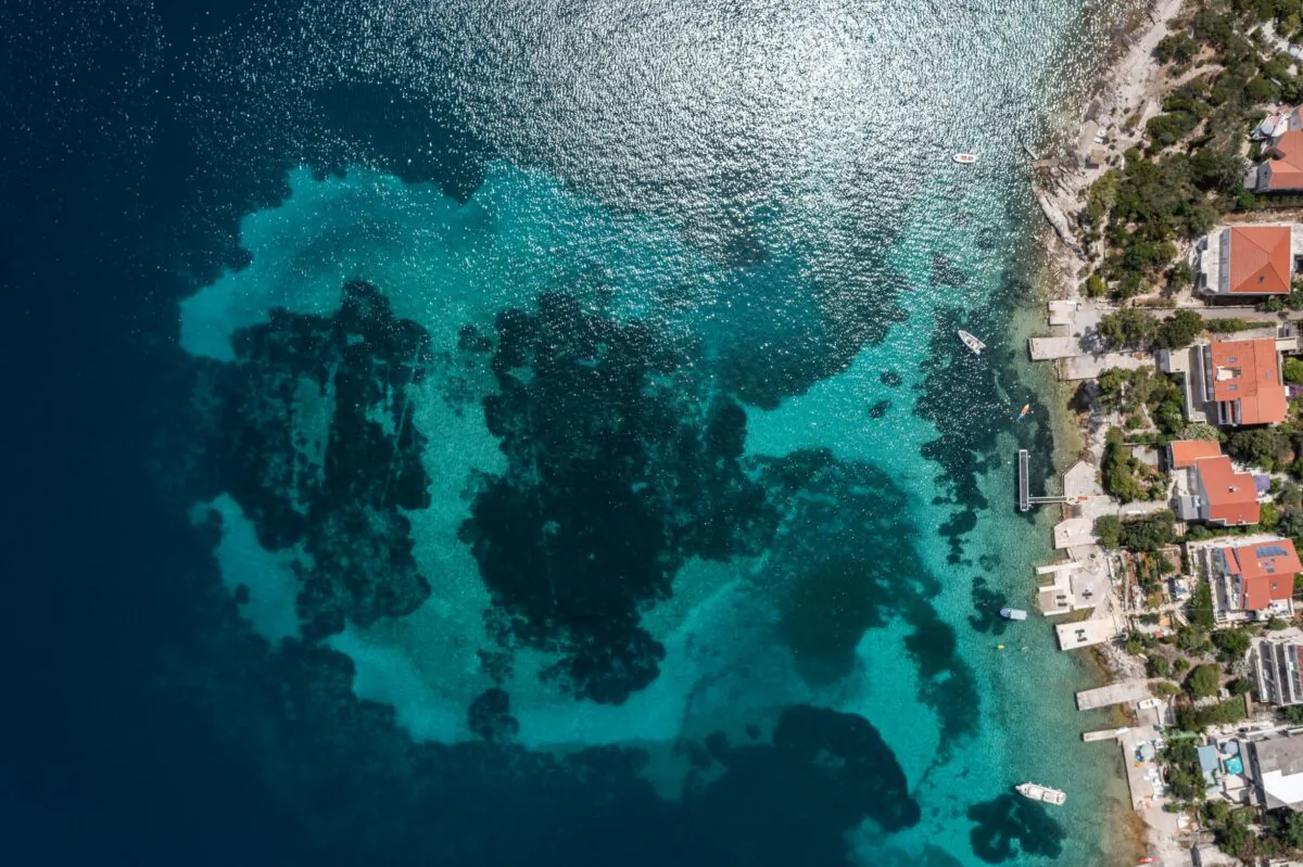 Aerial view of Neolithic settlement in Lumbarda, Croatia, on June 23, 2021. (Antonio Bronic/Reuters)