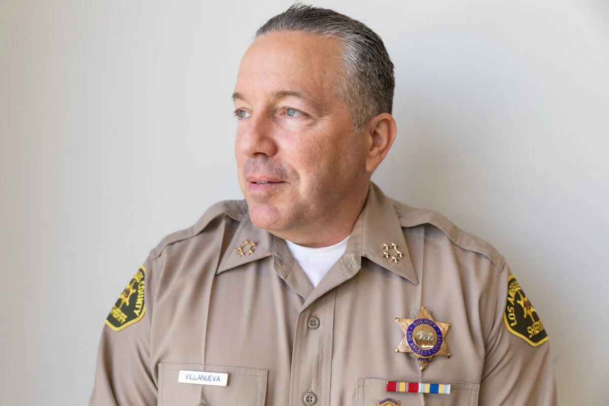A photo of Los Angeles Sheriff Alex Villanueva on May 27, 2021. (John Fredricks/The Epoch Times)