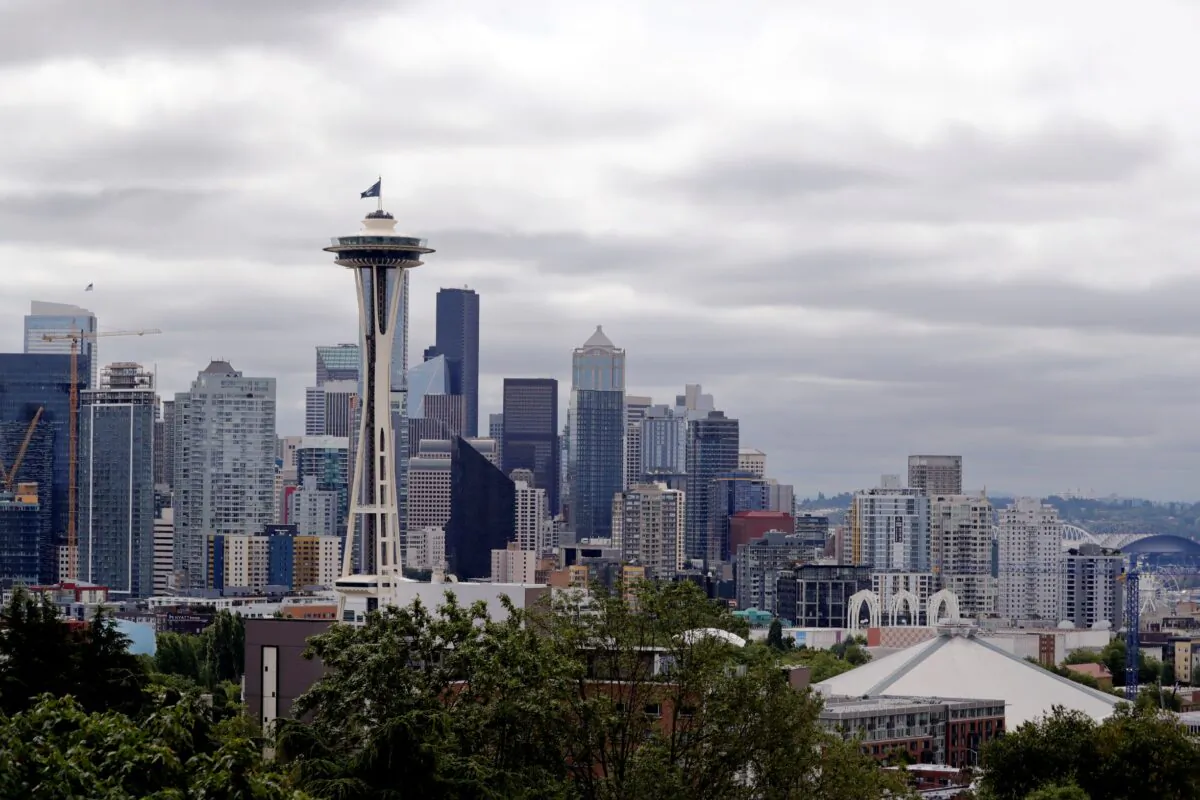 The Space Needle in Seattle, Wash., on July 23, 2020. (Elaine Thompson/AP Photo)