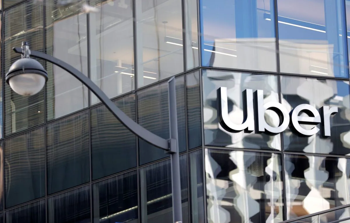 The exterior of the new Uber headquarters, in San Francisco, Calif., on March 29, 2021. (Justin Sullivan/Getty Images)