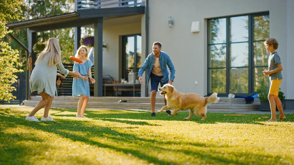 Homes and backyards are designed for comfort and easy living. (Gorodenkoff/Shutterstock)